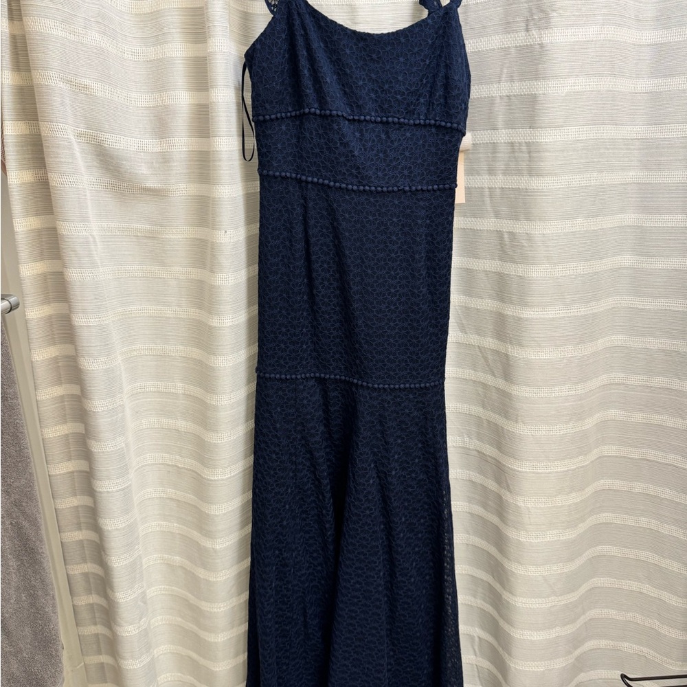 Elegant Navy Blue Women's Dress